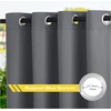 NICETOWN Weighted Outdoor Curtains for Patio Waterproof W52xL84 in 2 Panels(Dove Gray)