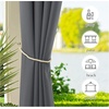NICETOWN Weighted Outdoor Curtains for Patio Waterproof W52xL84 in 2 Panels(Dove Gray)