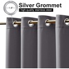 NICETOWN Weighted Outdoor Curtains for Patio Waterproof W52xL84 in 2 Panels(Grey)