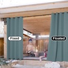NICETOWN Weighted Outdoor Curtains for Patio Waterproof W52xL84 in 2 Panels(Greyish Blue)