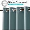 NICETOWN Weighted Outdoor Curtains for Patio Waterproof W52xL84 in 2 Panels(Greyish Blue)