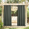 NICETOWN Weighted Outdoor Curtains for Patio Waterproof W52xL84 in 2 Panels(Greyish Green)