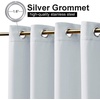 NICETOWN Weighted Outdoor Curtains for Patio Waterproof W52xL84 in 2 Panels(Greyish White)