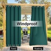 NICETOWN Weighted Outdoor Curtains for Patio Waterproof W52xL84 in 2 Panels(Hunter Green)