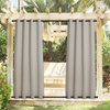 NICETOWN Weighted Outdoor Curtains for Patio Waterproof W52xL84 in 2 Panels(Natural)