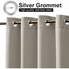 NICETOWN Weighted Outdoor Curtains for Patio Waterproof W52xL84 in 2 Panels(Natural)
