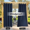 NICETOWN Weighted Outdoor Curtains for Patio Waterproof W52xL84 in 2 Panels(Navy Blue)