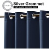 NICETOWN Weighted Outdoor Curtains for Patio Waterproof W52xL84 in 2 Panels(Navy Blue)
