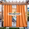 NICETOWN Weighted Outdoor Curtains for Patio Waterproof W52xL84 in 2 Panels(Orange)