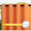 NICETOWN Weighted Outdoor Curtains for Patio Waterproof W52xL84 in 2 Panels(Orange)