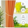 NICETOWN Weighted Outdoor Curtains for Patio Waterproof W52xL84 in 2 Panels(Orange)