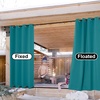 NICETOWN Weighted Outdoor Curtains for Patio Waterproof W52xL84 in 2 Panels(Peacock Teal)