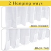 NICETOWN Weighted Outdoor Curtains for Patio Waterproof W52xL84 in 2 Panels(Sheer White)