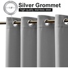 NICETOWN Weighted Outdoor Curtains for Patio Waterproof W52xL84 in 2 Panels(Silver Gray)