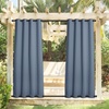 NICETOWN Weighted Outdoor Curtains for Patio Waterproof W52xL84 in 2 Panels(Stone Blue)