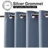 NICETOWN Weighted Outdoor Curtains for Patio Waterproof W52xL84 in 2 Panels(Stone Blue)