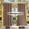 NICETOWN Weighted Outdoor Curtains for Patio Waterproof W52xL84 in 2 Panels(Tan)