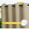 NICETOWN Weighted Outdoor Curtains for Patio Waterproof W52xL84 in 2 Panels(Taupe)