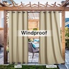 NICETOWN Weighted Outdoor Curtains for Patio Waterproof W52xL84 in 2 Panels(Taupe)