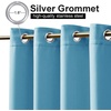 NICETOWN Weighted Outdoor Curtains for Patio Waterproof W52xL84 in 2 Panels(Teal Blue)