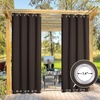 NICETOWN Weighted Outdoor Curtains for Patio Waterproof W52xL84 in 2 Panels(Toffee Brown)