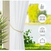 NICETOWN Weighted Outdoor Curtains for Patio Waterproof W52xL84 in 2 Panels(White)