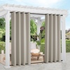 NICETOWN Weighted Outdoor Curtains for Patio Waterproof W52xL84 in 2 Panels(Natural)