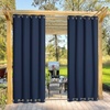 NICETOWN Weighted Outdoor Curtains for Patio Waterproof W52xL84 in 2 Panels(Navy Blue)