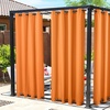 NICETOWN Weighted Outdoor Curtains for Patio Waterproof W52xL84 in 2 Panels(Orange)