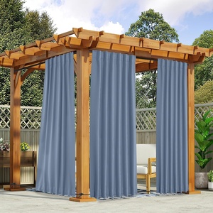 NICETOWN 2 Panels Outdoor Curtains for Patio Waterproof Windproof W52 x L84(Stone Blue)