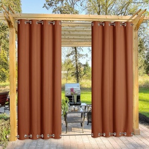 NICETOWN Weighted Outdoor Curtains for Patio Waterproof W52xL84 in 2 Panels(Burnt Orange)