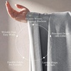 NICETOWN PRO 40×95 Natural 100% Full Blackout Faux Linen Curtains, Set of 2 Panels, 6cm High Temperature Pleated Back Tab Drapes for Living Room, Thermal Insulated Window Treatments, Elegant Style(Grey)