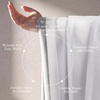 NICETOWN PRO 40×95 Natural 100% Full Blackout Faux Linen Curtains, Set of 2 Panels, 6cm High Temperature Pleated Back Tab Drapes for Living Room, Thermal Insulated Window Treatments, Elegant Style(Greyish White)