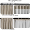 NICETOWN PRO 40×95 Natural 100% Full Blackout Faux Linen Curtains, Set of 2 Panels, 6cm High Temperature Pleated Back Tab Drapes for Living Room, Thermal Insulated Window Treatments, Elegant Style(Beige)