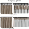 NICETOWN PRO 40×95 Natural 100% Full Blackout Faux Linen Curtains, Set of 2 Panels, 6cm High Temperature Pleated Back Tab Drapes for Living Room, Thermal Insulated Window Treatments, Elegant Style(Camel)