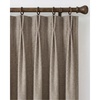 NICETOWN PRO 40×95 Natural 100% Full Blackout Faux Linen Curtains, Set of 2 Panels, 6cm High Temperature Pleated Back Tab Drapes for Living Room, Thermal Insulated Window Treatments, Elegant Style(Camel)
