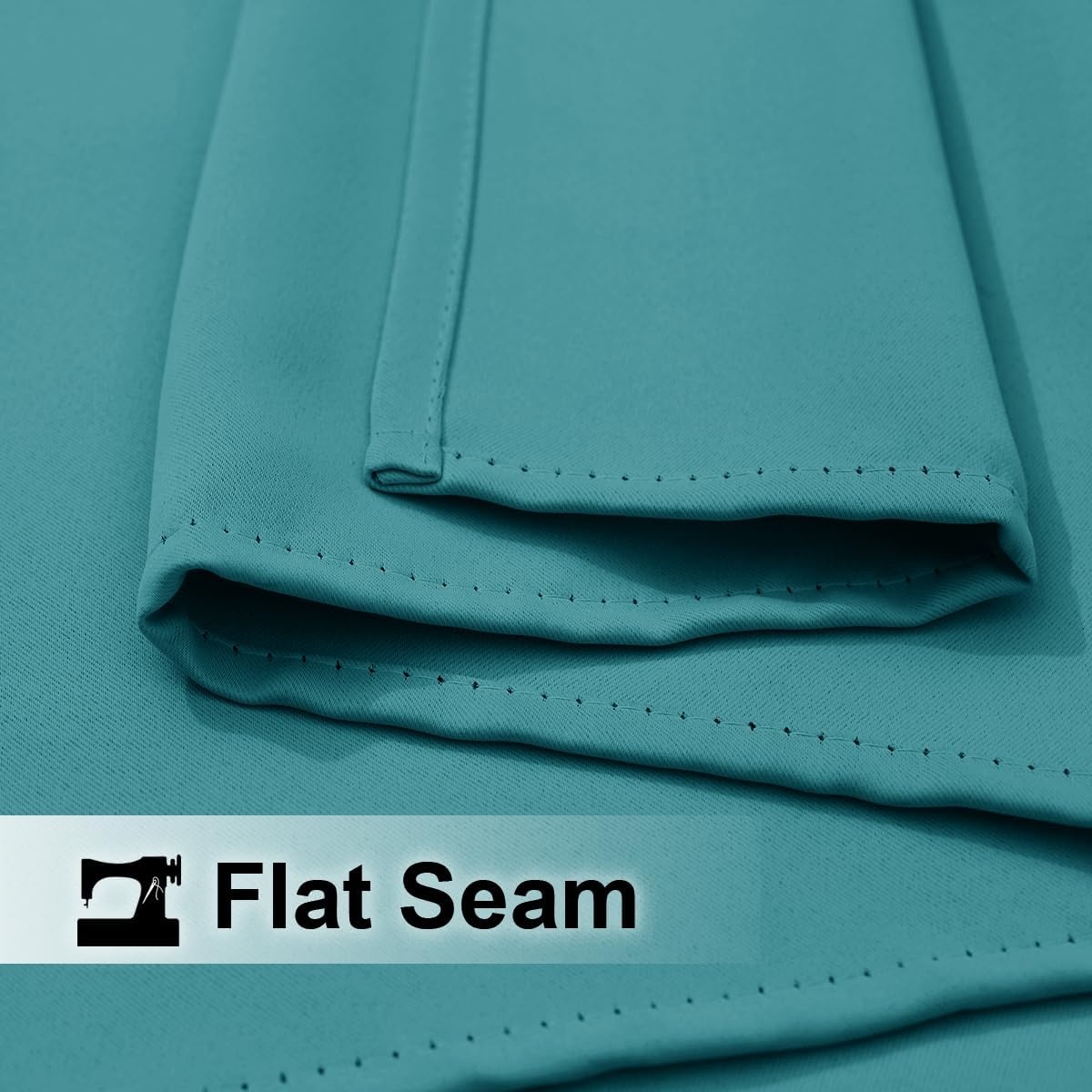 image:imageNICETOWN 2 PCs Waterproof Outdoor Curtains for Patio W52xL84 Biscotti BeigePeacock Teal