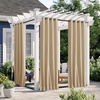 NICETOWN 2 PCs Waterproof Outdoor Curtains for Patio W52xL84 Biscotti Beige(Biscotti Beige)