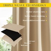 NICETOWN 2 PCs Waterproof Outdoor Curtains for Patio W52xL84 Biscotti Beige(Biscotti Beige)