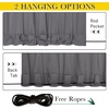 NICETOWN 2 PCs Waterproof Outdoor Curtains for Patio W52xL84 Biscotti Beige(Grey)