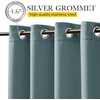 NICETOWN 2 PCs Waterproof Outdoor Curtains for Patio W52xL84 Biscotti Beige(Greyish Blue)