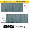 NICETOWN 2 PCs Waterproof Outdoor Curtains for Patio W52xL84 Biscotti Beige(Greyish Blue)