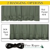 NICETOWN 2 PCs Waterproof Outdoor Curtains for Patio W52xL84 Biscotti Beige(Greyish Green)