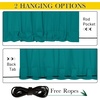 NICETOWN 2 PCs Waterproof Outdoor Curtains for Patio W52xL84 Biscotti Beige(Peacock Teal)
