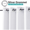 NICETOWN 2 PCs Waterproof Outdoor Curtains for Patio W52xL84 Biscotti Beige(Pure White)