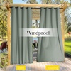 NICETOWN 2 PCs Waterproof Outdoor Curtains for Patio W52xL84 Biscotti Beige(Sage Green)