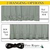 NICETOWN 2 PCs Waterproof Outdoor Curtains for Patio W52xL84 Biscotti Beige(Sage Green)