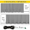 NICETOWN 2 PCs Waterproof Outdoor Curtains for Patio W52xL84 Biscotti Beige(Silver Grey)
