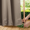 NICETOWN 2 PCs Waterproof Outdoor Curtains for Patio W52xL84 Biscotti Beige(Soft Brown)