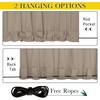 NICETOWN 2 PCs Waterproof Outdoor Curtains for Patio W52xL84 Biscotti Beige(Soft Brown)
